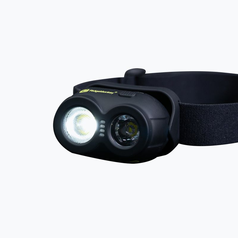 RidgeMonkey VRH150X USB újratölthető fejlámpa fekete RM HT150X fejlámpa 2