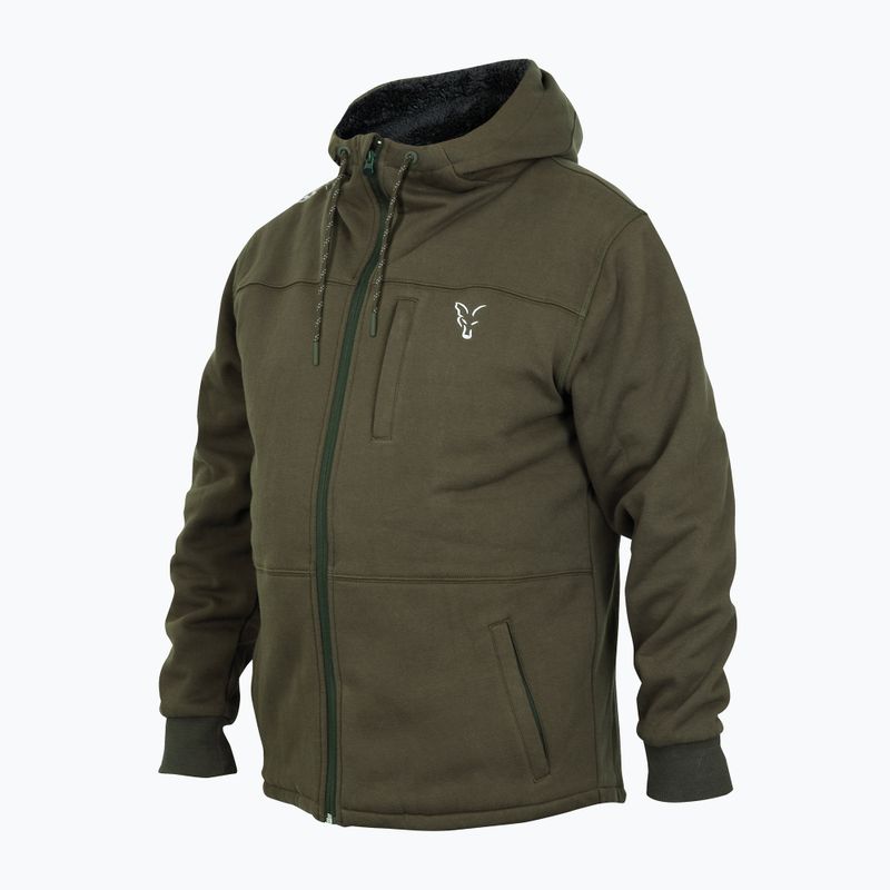 Fox Collection Sherpa kapucnis pulóver zöld CCL10
