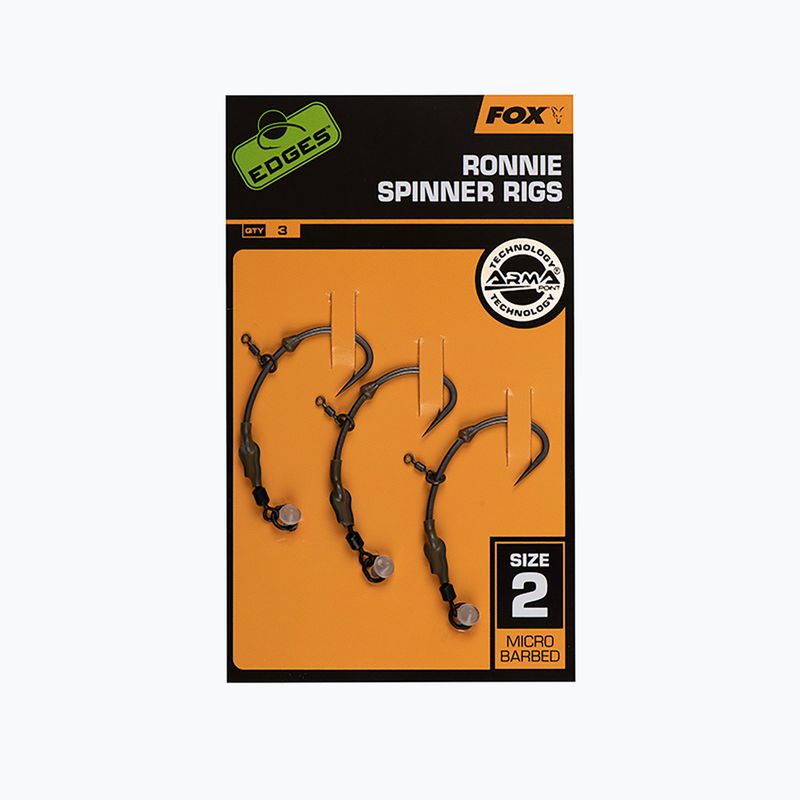 Fox Edges Ronnie Medium Curve pontyos előkék 3 db barna CCR186