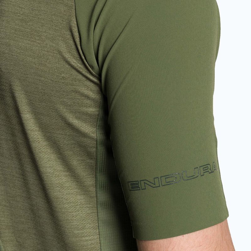 Férfi kerékpáros póló Endura GV500 Reiver S/S olive green 4