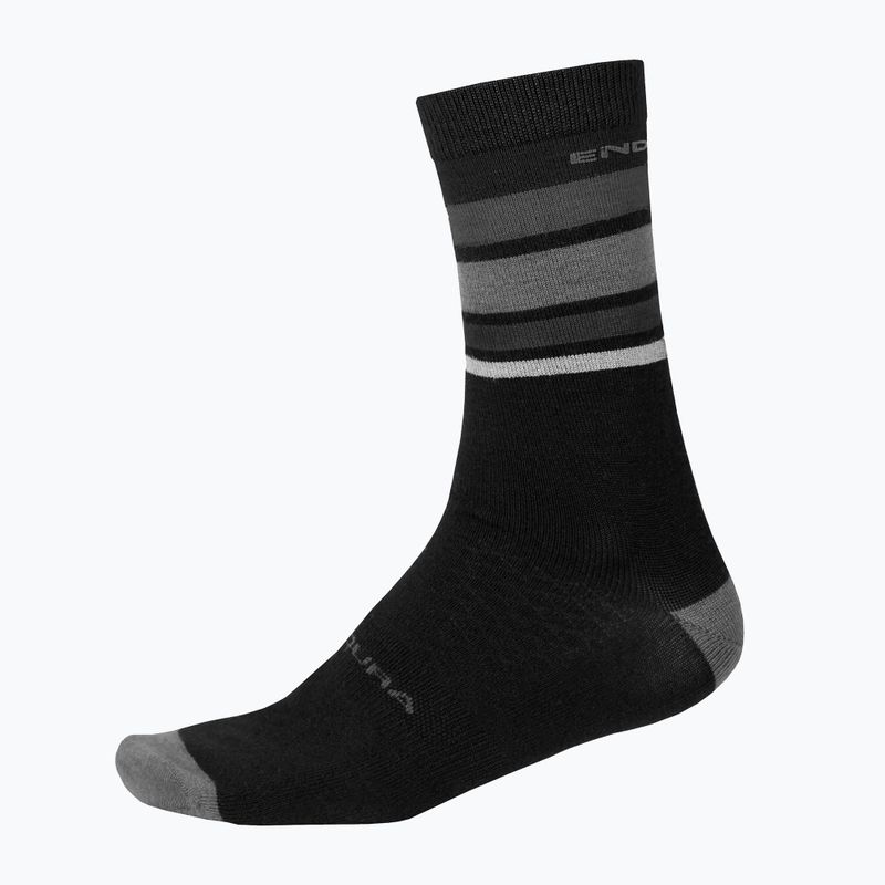 Kerékpáros zokni Endura BaaBaa Merino Stripe matt black