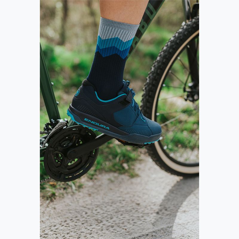 Férfi MTB kerékpáros cipő Endura MT500 Burner Clipless tengerészkék 3