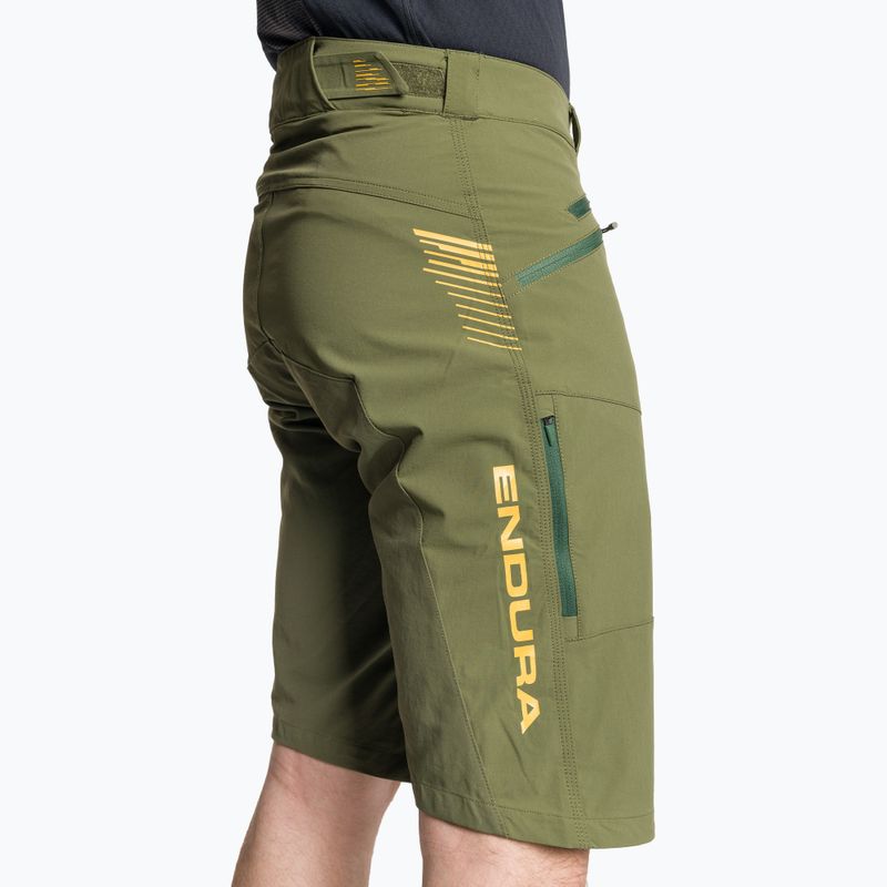 Férfi kerékpáros nadrág Endura Singletrack II Short olive green 4