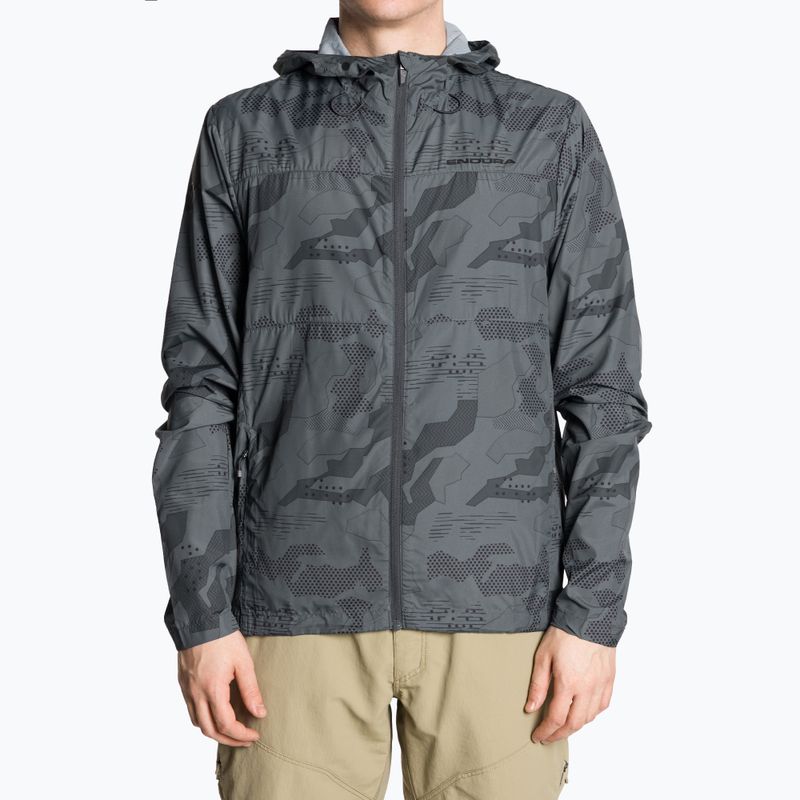 Férfi kerékpáros dzseki Endura Hummvee Windshell grey camo