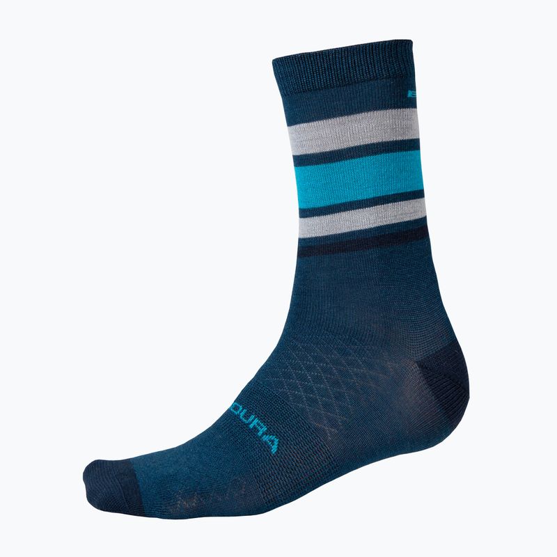 Kerékpáros zokni Endura BaaBaa Merino Stripe blueberry