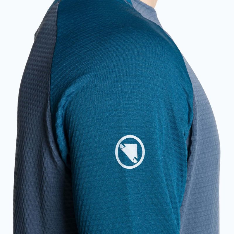 Férfi kerékpáros hosszú ujjú felső Endura Singletrack Fleece ensign blue 4