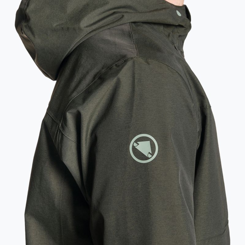 Férfi kerékpáros dzseki Endura Hummvee Waterproof Hooded bottle green 4