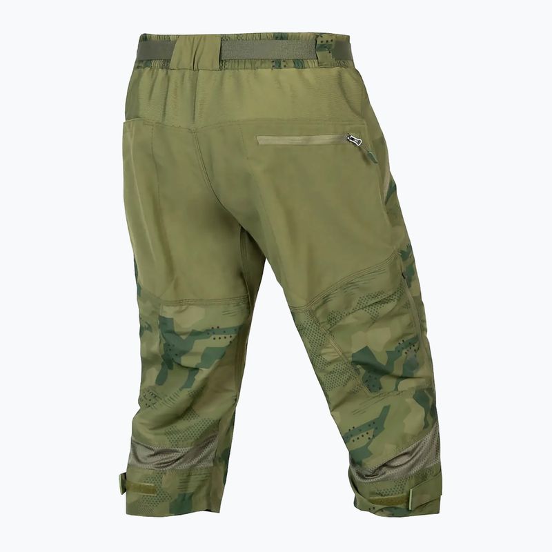 Férfi kerékpáros nadrág Endura Hummvee 3/4 olive camo 8