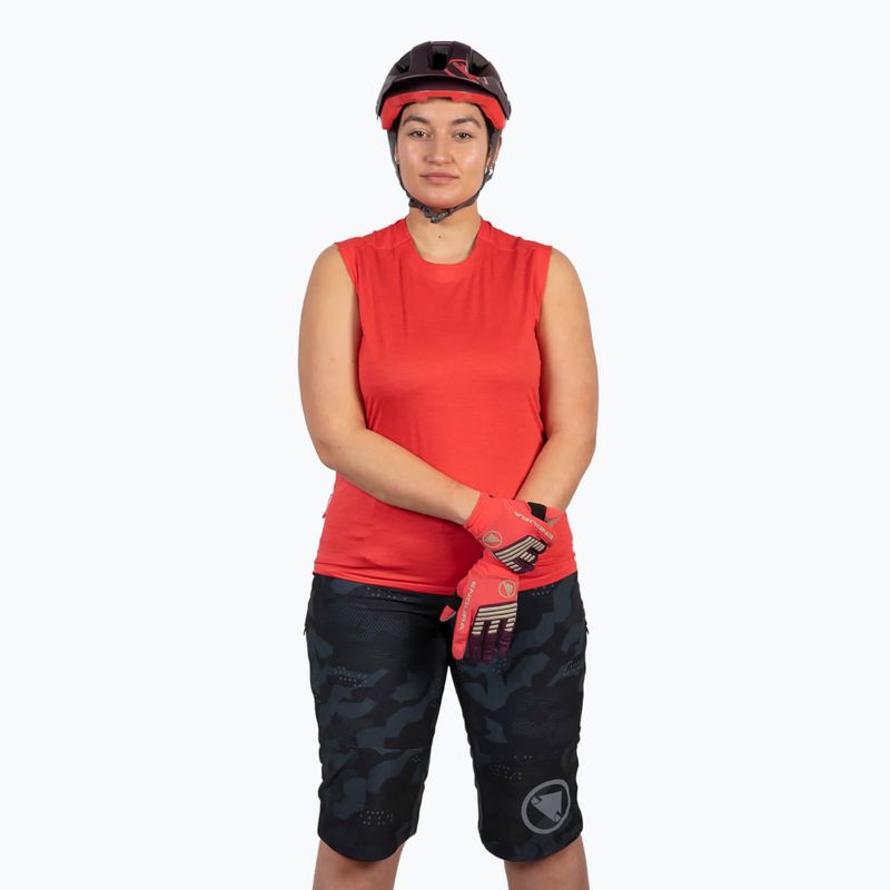 Női kerékpáros mez Endura Singletrack Tank Top pomegranate 6