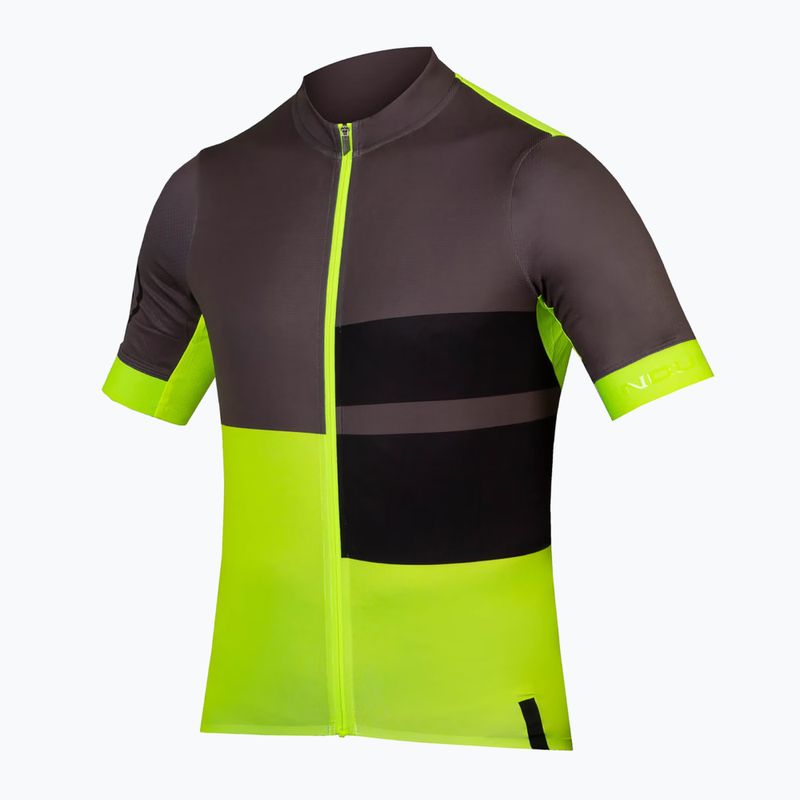 Férfi kerékpáros póló Endura FS260 Print S/S hi-viz yellow 9