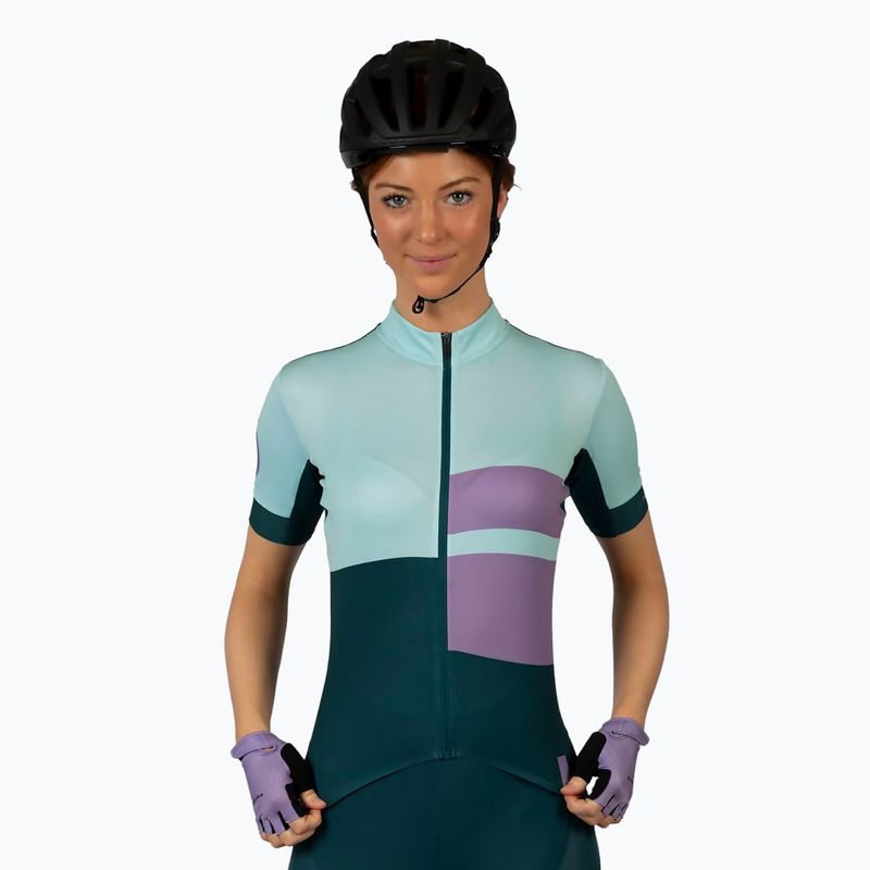 Női kerékpáros póló Endura FS260 Print S/S violet