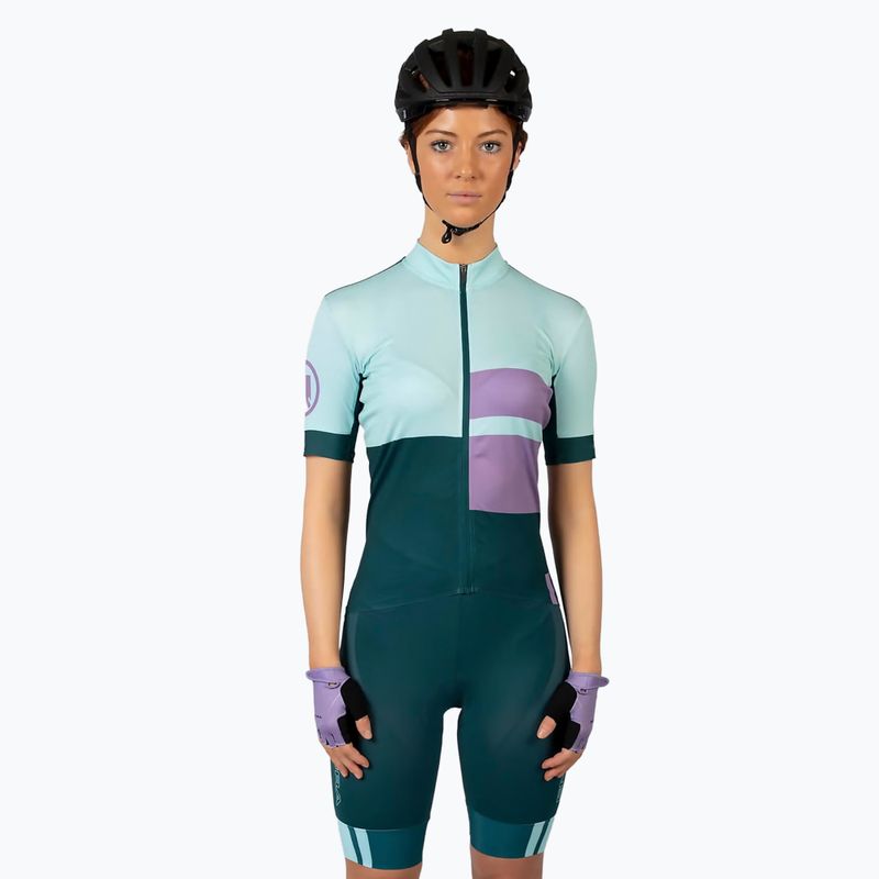 Női kerékpáros póló Endura FS260 Print S/S violet 2