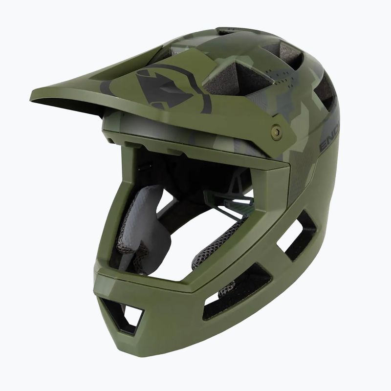 Gyerek kerékpáros sisak Endura Singletrack Full Face Youth olive green 6