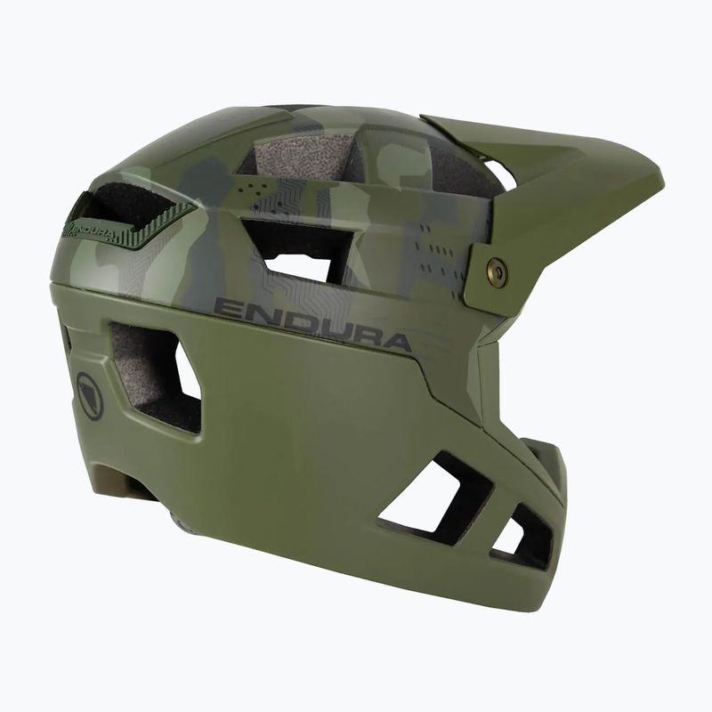 Gyerek kerékpáros sisak Endura Singletrack Full Face Youth olive green 7