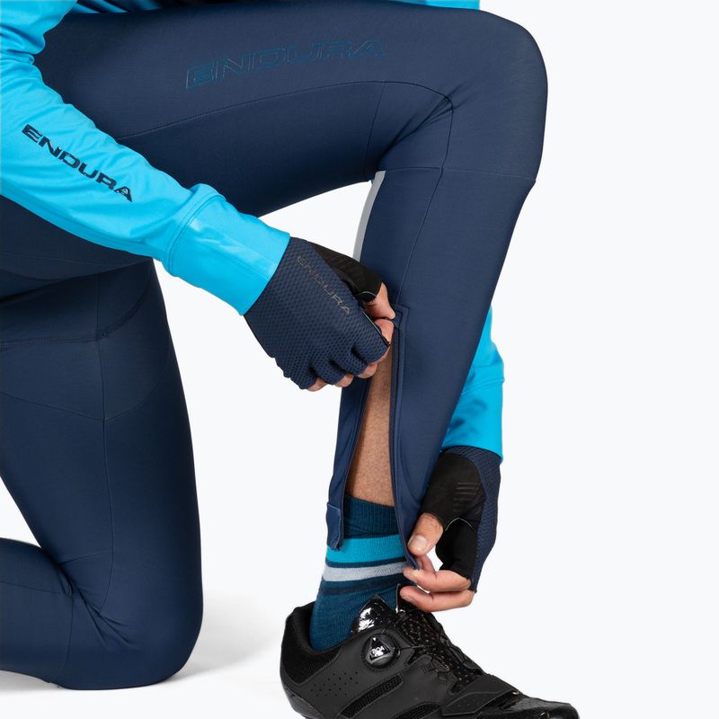 Férfi kantáros kerékpáros nadrág Endura FS260-Pro Thermo Bibtights II ink blue 9