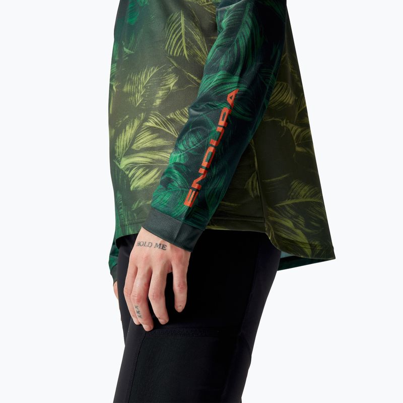 Női kerékpáros hosszú ujjú felső Endura Tropical Print Ltd ghillie green 7