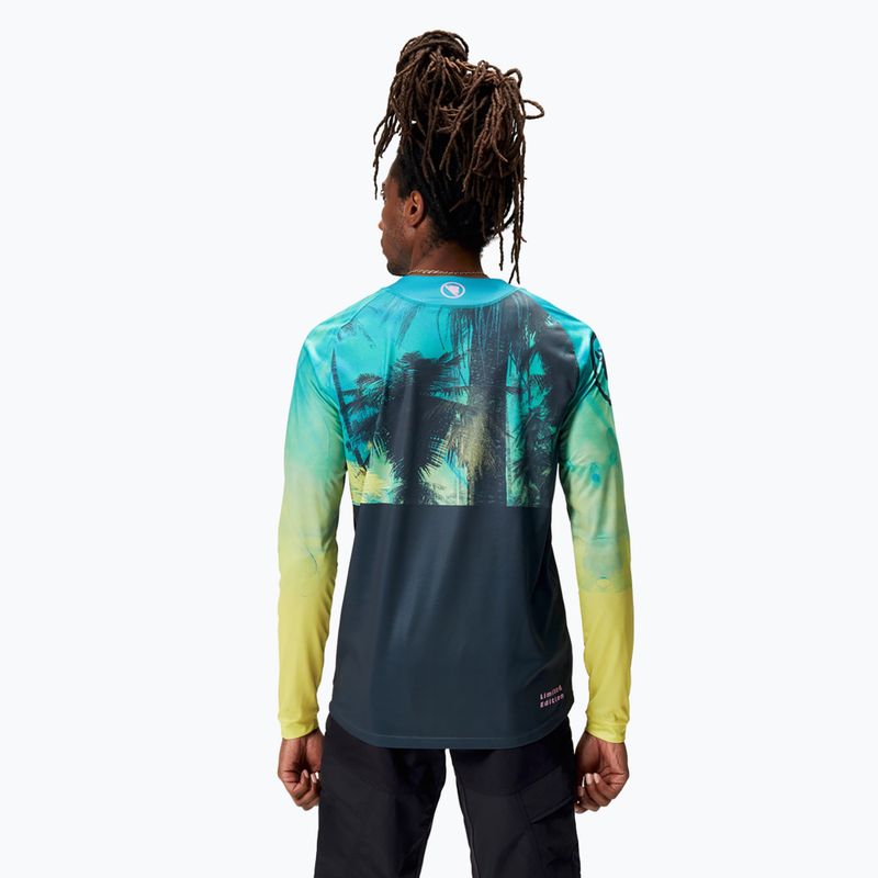 Férfi kerékpáros hosszú ujjú felső Endura Tropical Print Ltd atlantic 4