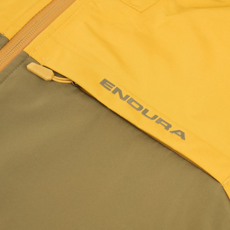 Férfi kerékpáros kabát Endura Singletrack II Waterproof mustard 3