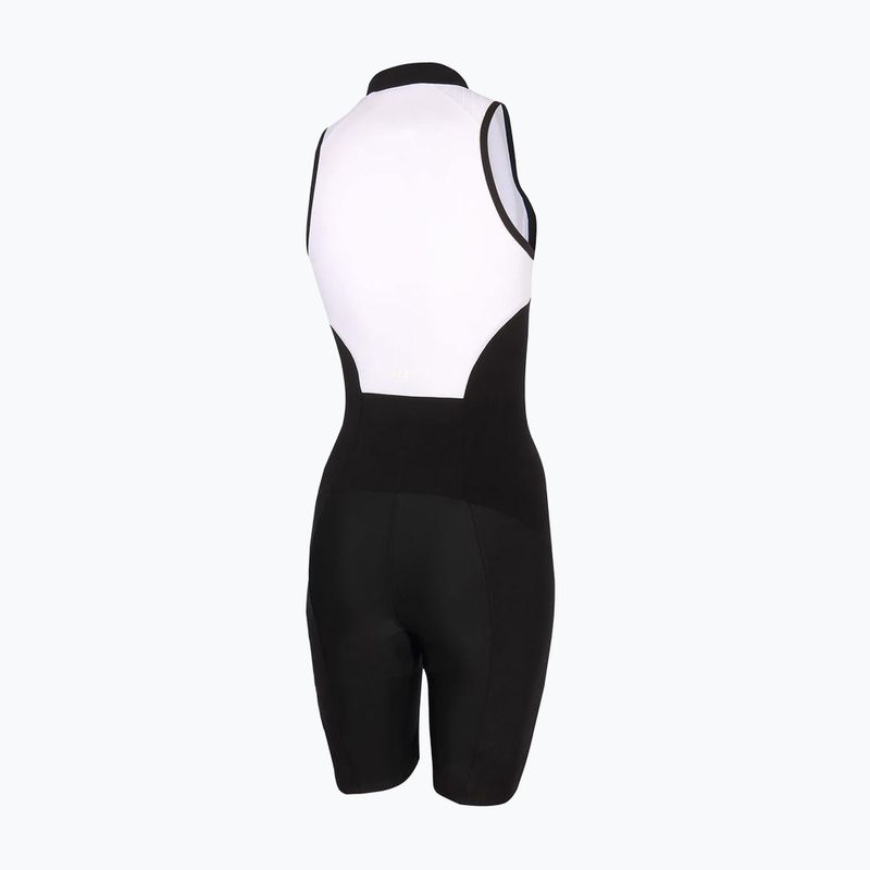 Női triatlon overál ZONE3 Lava Long Distance Trisuit black/white/green 2