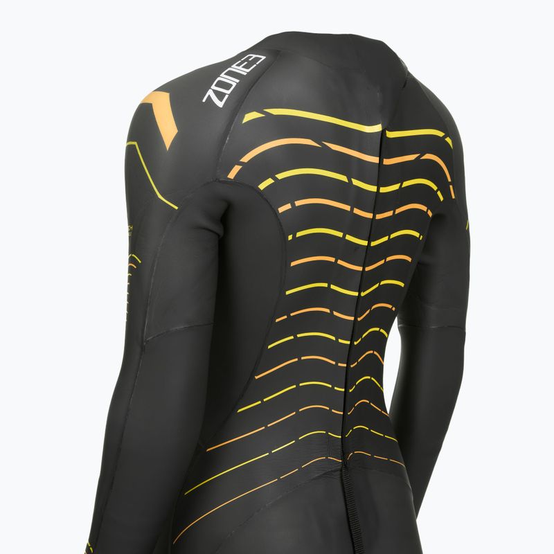 Női triatlon neoprénruha Zone3 Thermal Aspect Breaststroke 2,5 mm black/orange/yellow 5