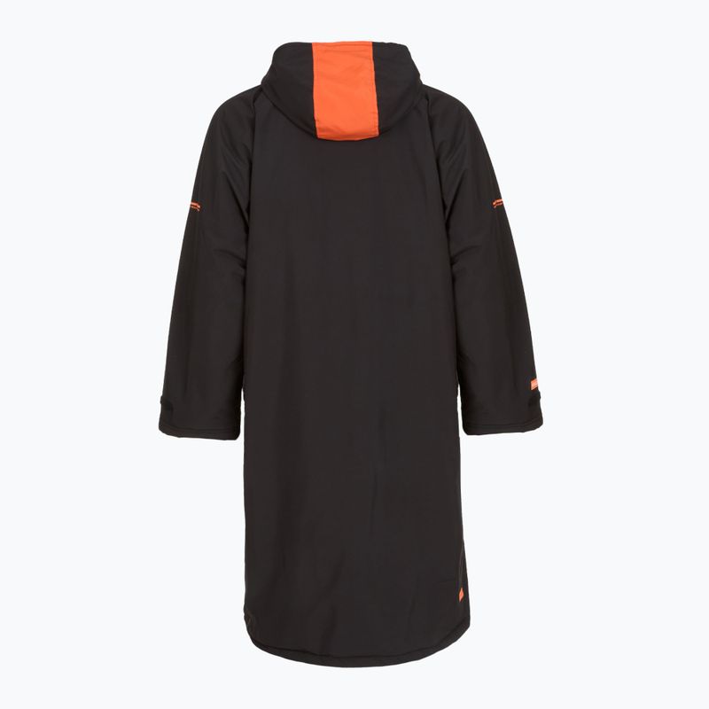 Kabát ZONE3 Oversized Polar Fleece Robe Parka black/orange 2