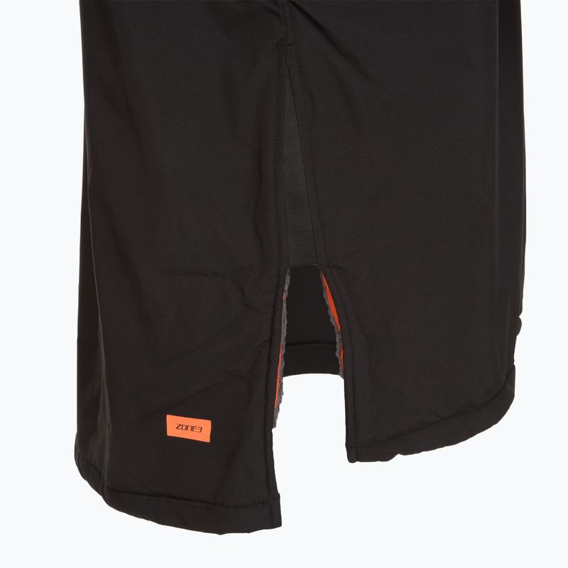 Kabát ZONE3 Oversized Polar Fleece Robe Parka black/orange 4