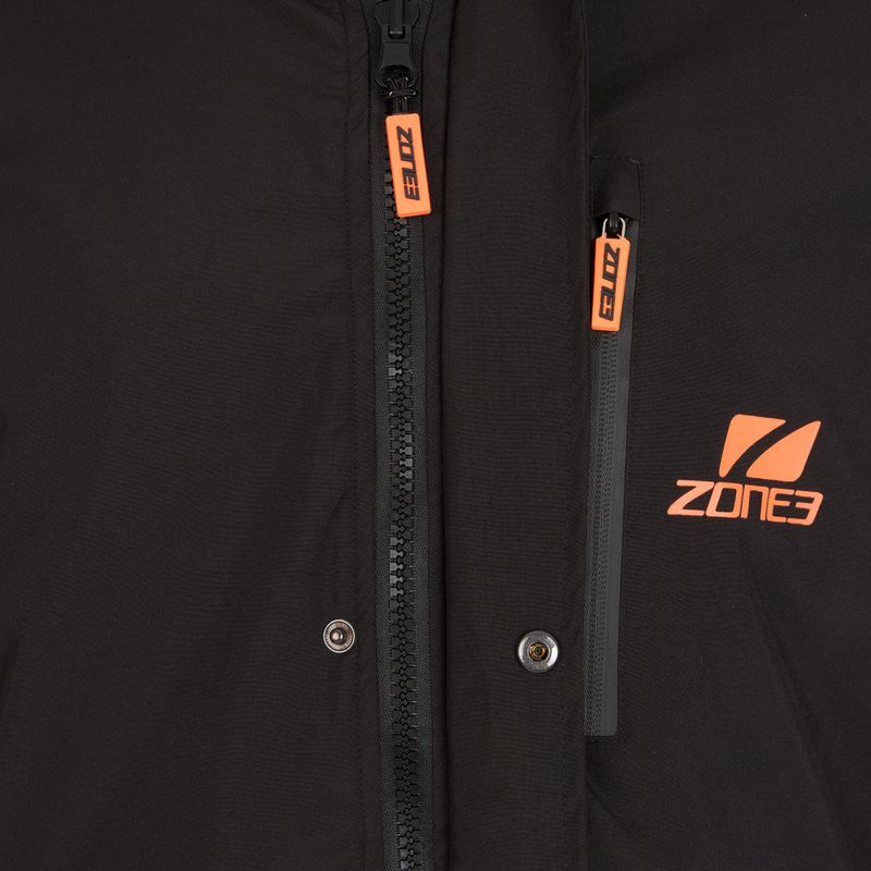Kabát ZONE3 Oversized Polar Fleece Robe Parka black/orange 5