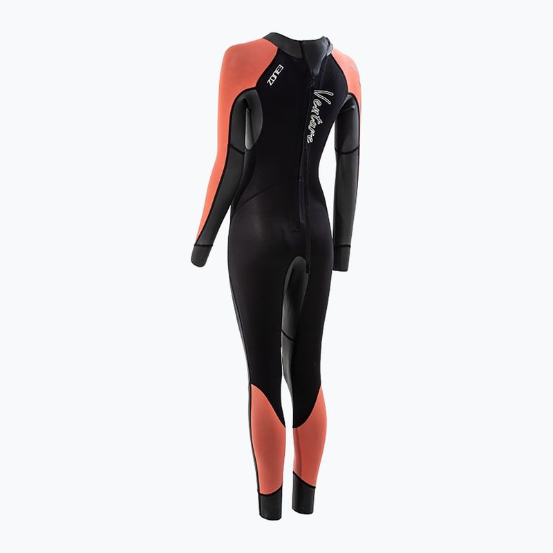 Női triatlon búvárruha ZONE3 Venture fekete/narancssárga 2