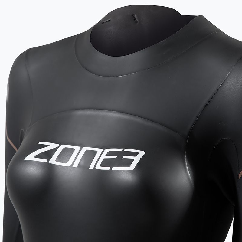 Női triatlonos búvárruha ZONE3 Thermal Agile 3 mm fekete/arany 3