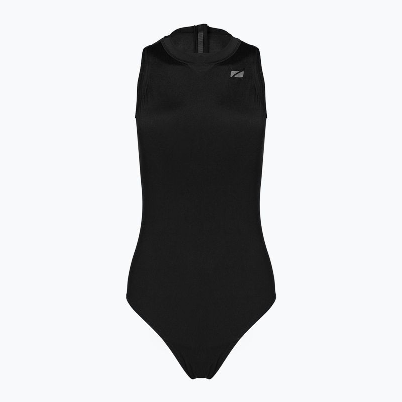 Női egyrészes fürdőruha ZONE3 OWS Renew High Neck black