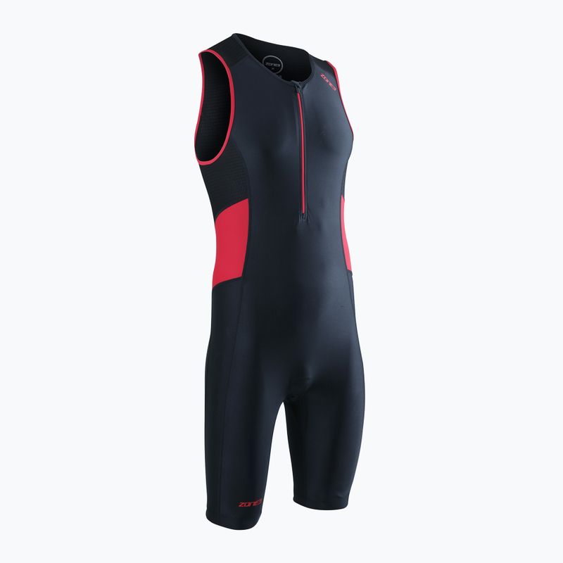 Férfi ZONE3 Activate Trisuit triatlonruha fekete/piros