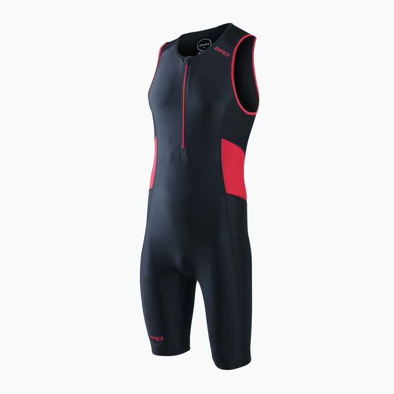 Férfi ZONE3 Activate Trisuit triatlonruha fekete/piros 2