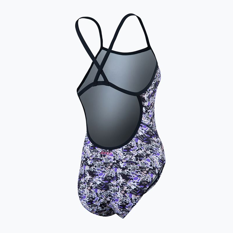 Női egyrészes fürdőruha ZONE3 Pacific Koa Koa Strap Back fekete/zöld 5