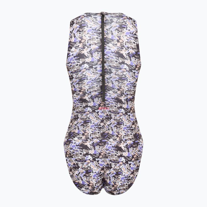 Női egyrészes fürdőruha ZONE3 Pacific Koa Koa High Neck fekete/zöld 2