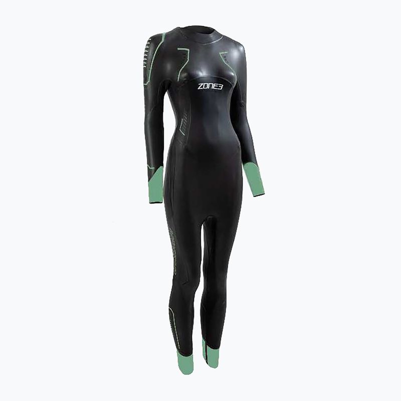 Női neoprén ruha ZONE3 Vision black/eucalyptus green