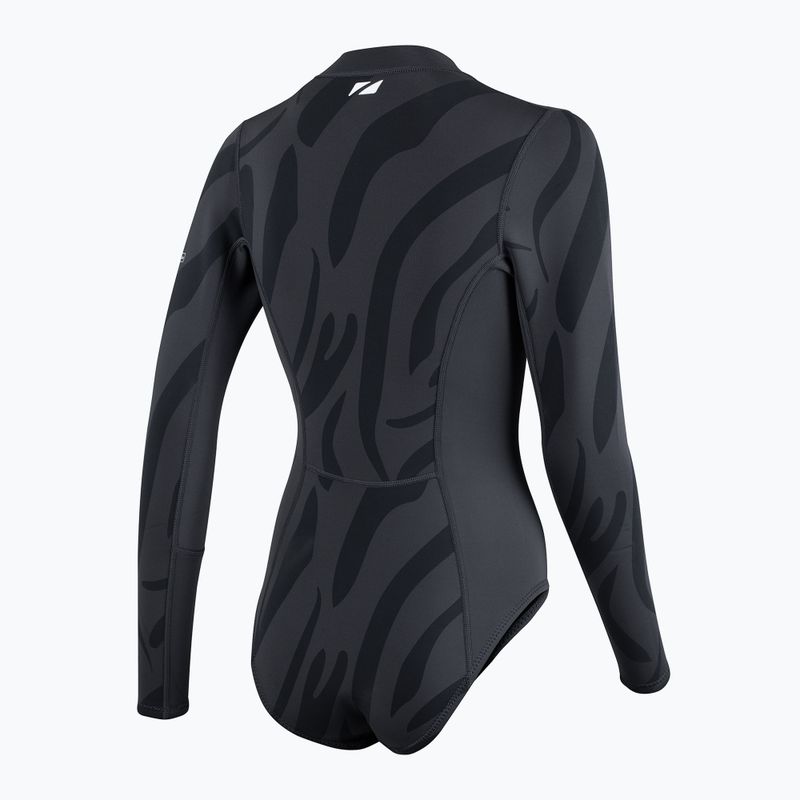 Női egyrészes fürdőruha ZONE3 Yulex fekete/szürke 2