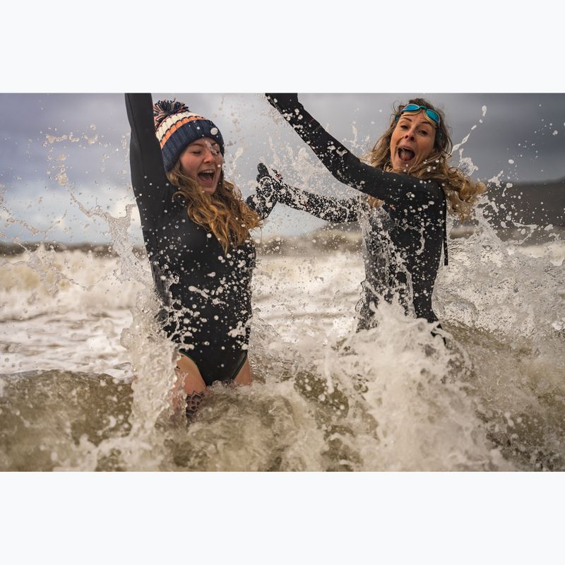 Női egyrészes fürdőruha ZONE3 Yulex fekete/szürke 3