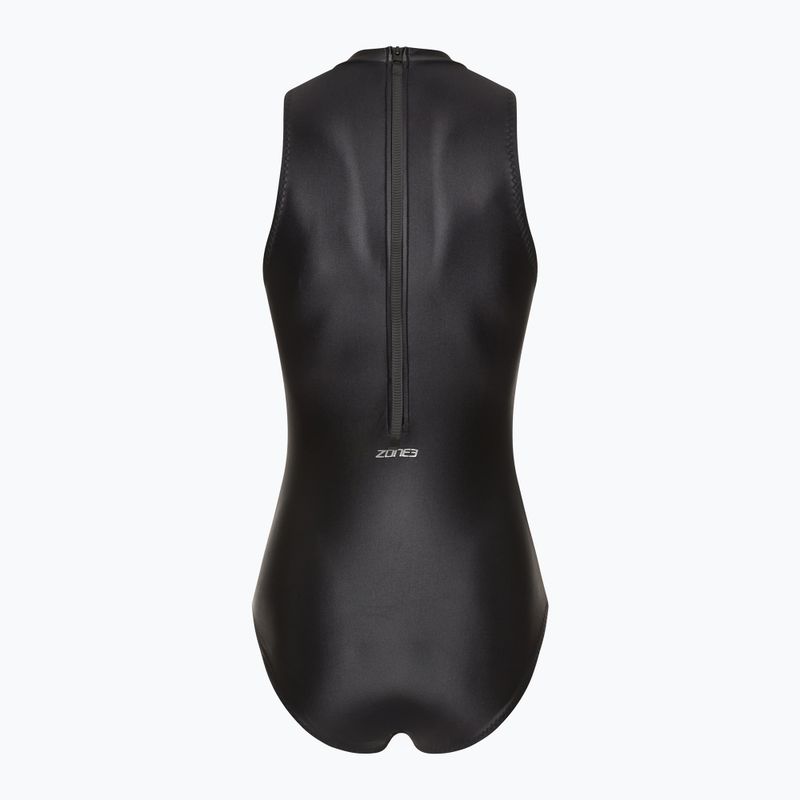 Női egyrészes fürdőruha ZONE3 OWS Ti+ Thermal High Neck fekete 2