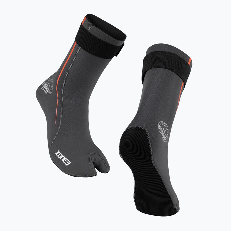 ZONE3 Active Flex Swim 3 mm neoprén zokni szürke/narancs
