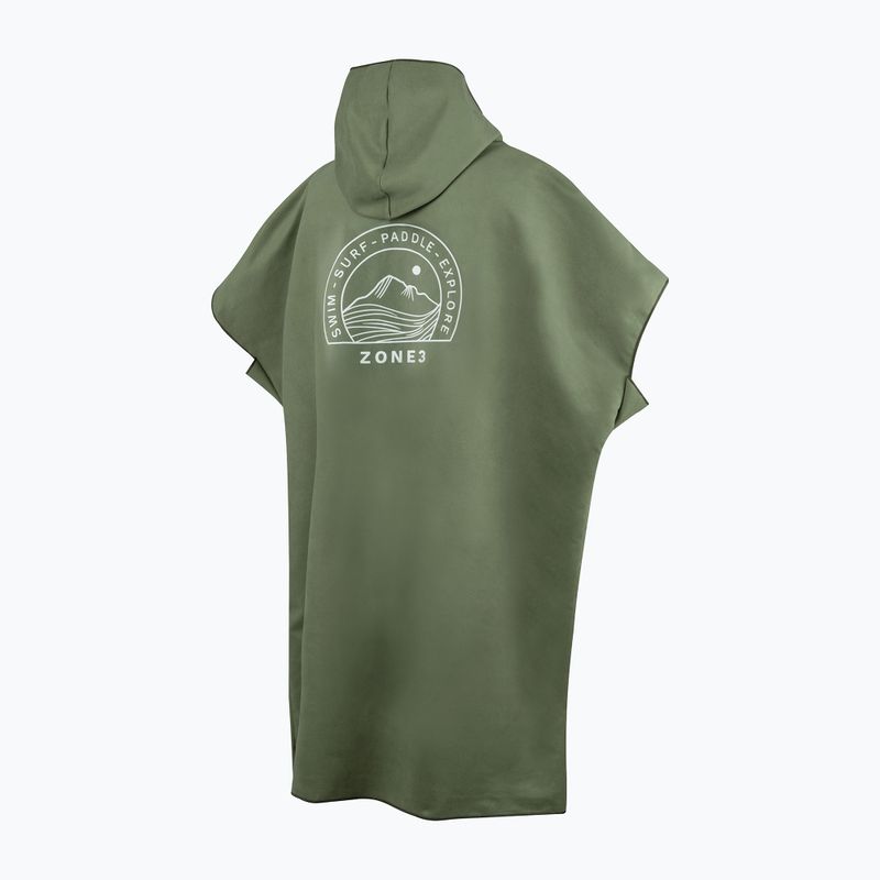 Poncsó ZONE3 Microfibre Changing Robe khaki/white 2