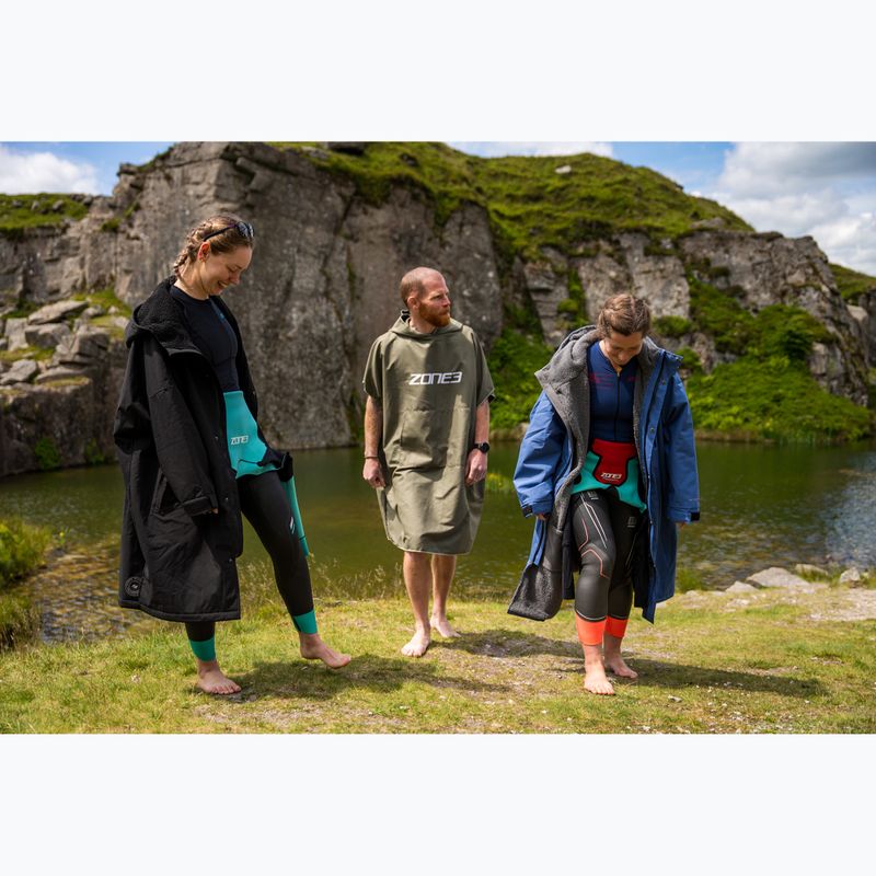 Poncsó ZONE3 Microfibre Changing Robe khaki/white 6