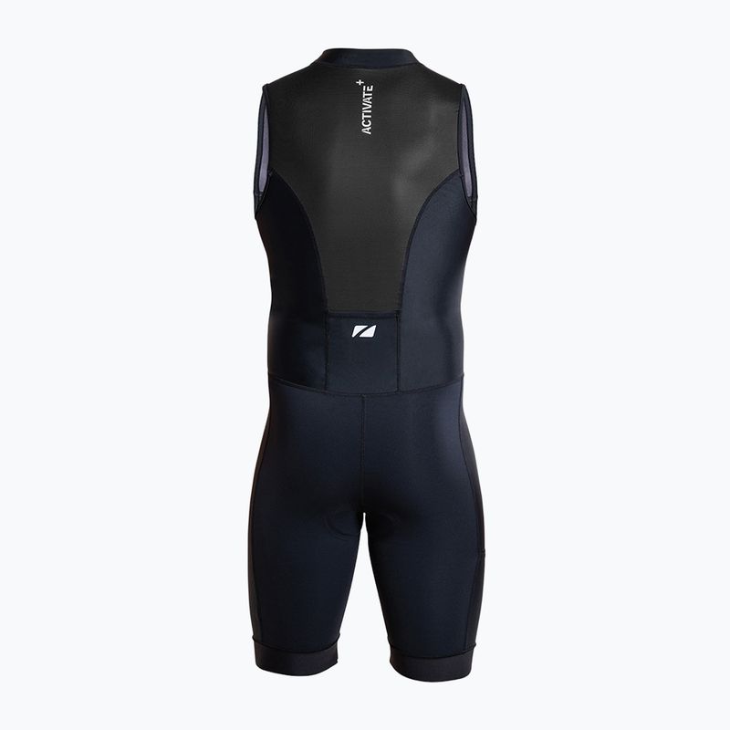 Férfi triatlon overál ZONE3 Activate+ Sleeveless Trisuit black 2