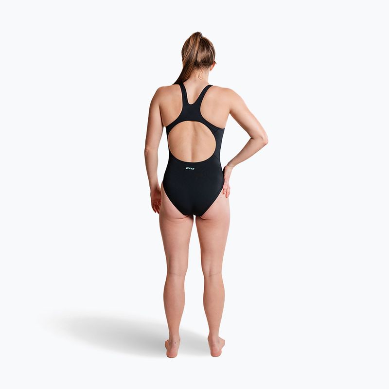 Női egyrészes fürdőruha ZONE3 Classic black 5