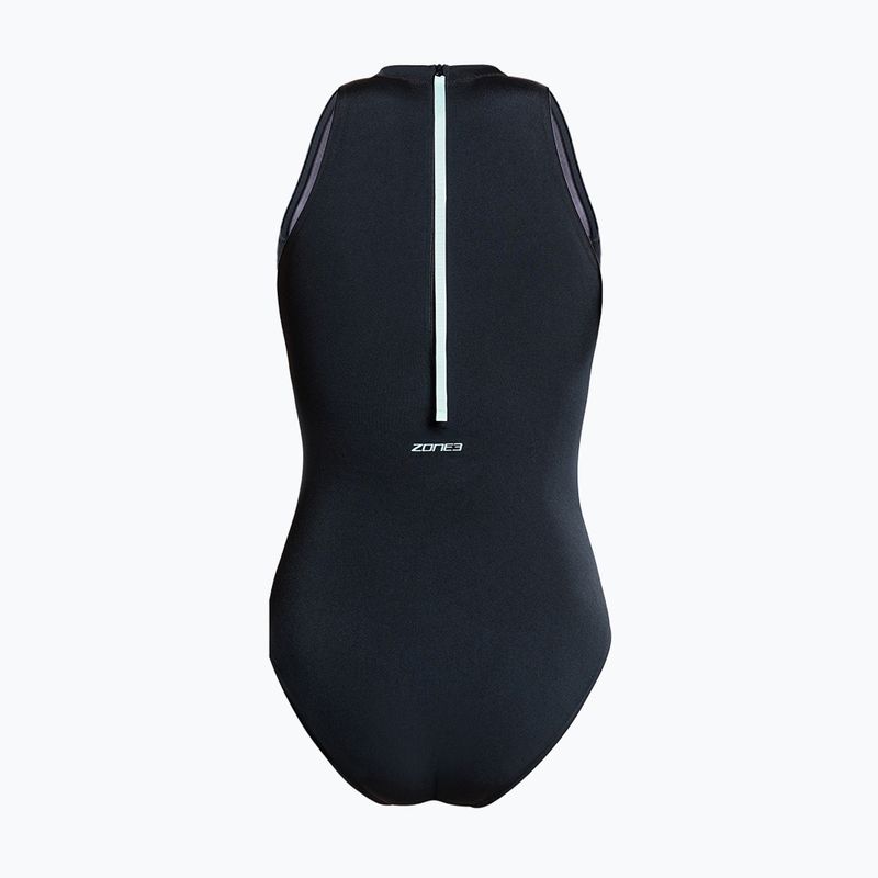 Női egyrészes fürdőruha ZONE3 High Neck Costume black 2