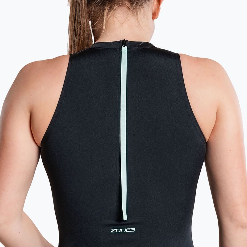 Női egyrészes fürdőruha ZONE3 High Neck Costume black 7