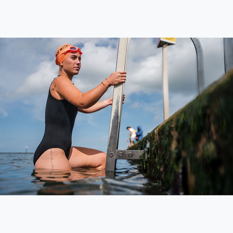 Női egyrészes fürdőruha ZONE3 High Neck Costume black 9