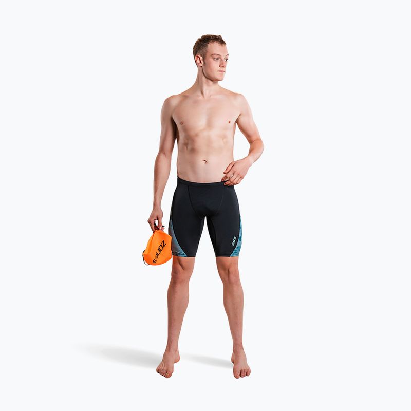 Férfi úszó jammer ZONE3 Performance Speed teal tie dye 6