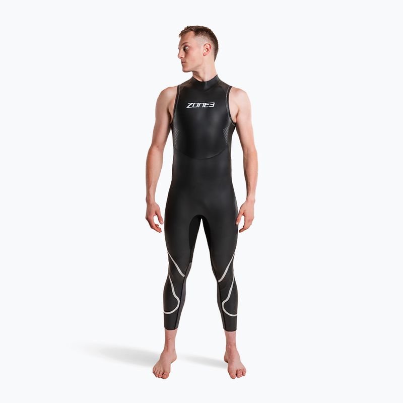 Férfi triatlonos úszóruha ZONE3 Glide Sleeveless Wetsuit black/grey 3