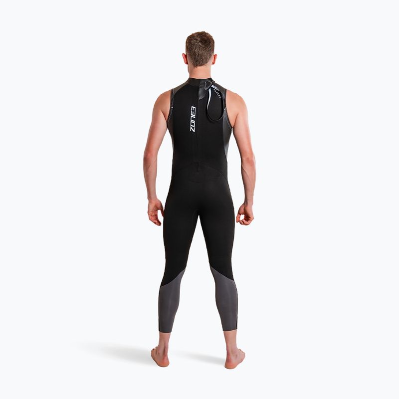 Férfi triatlonos úszóruha ZONE3 Glide Sleeveless Wetsuit black/grey 4