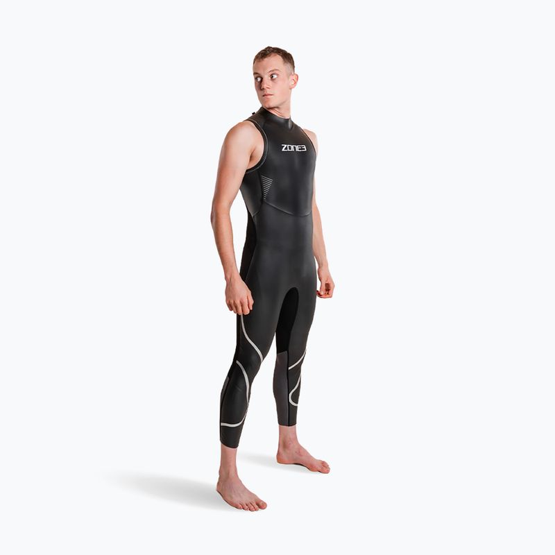 Férfi triatlonos úszóruha ZONE3 Glide Sleeveless Wetsuit black/grey 5